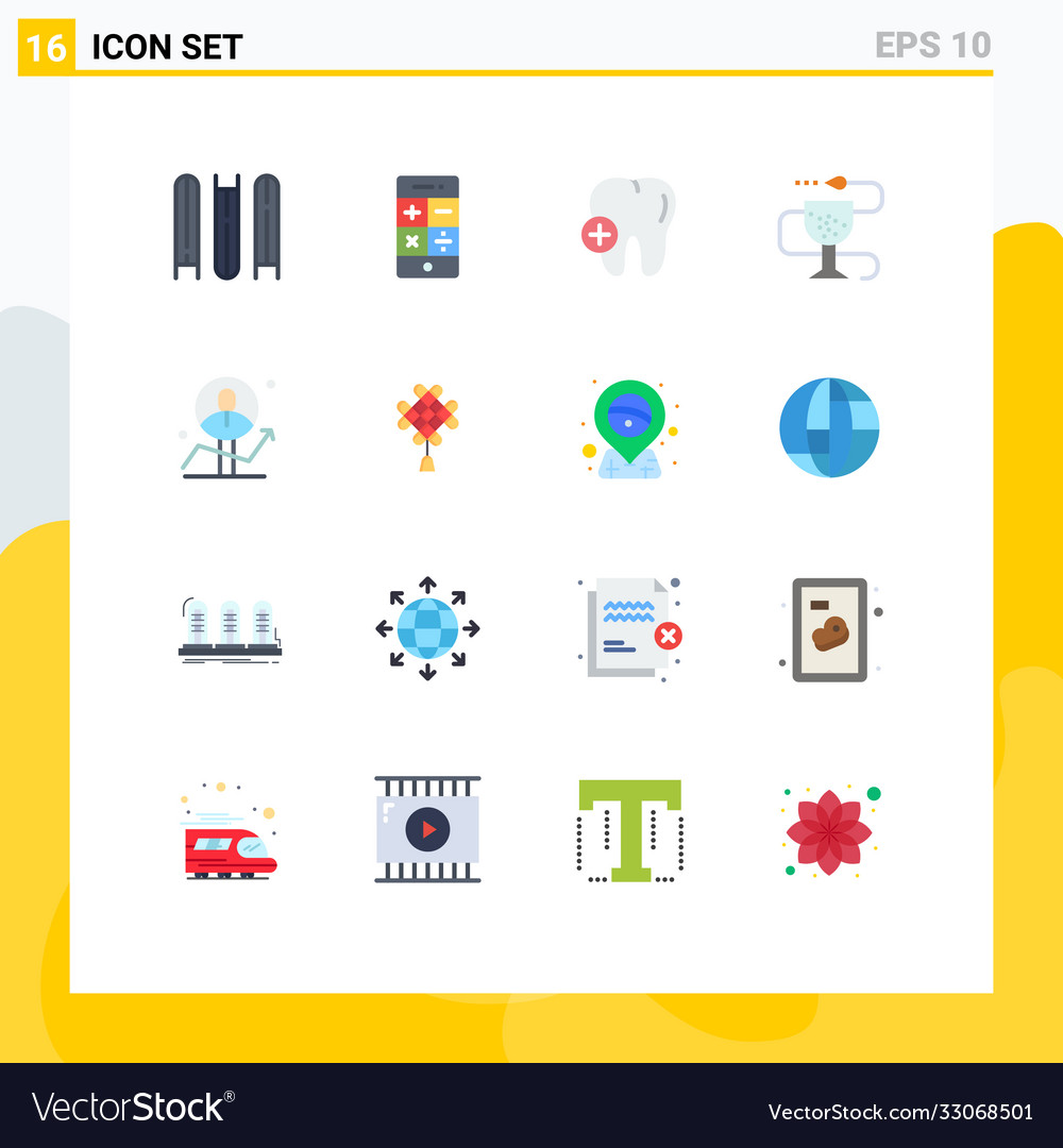 Set 16 flat colors on grid for chart user