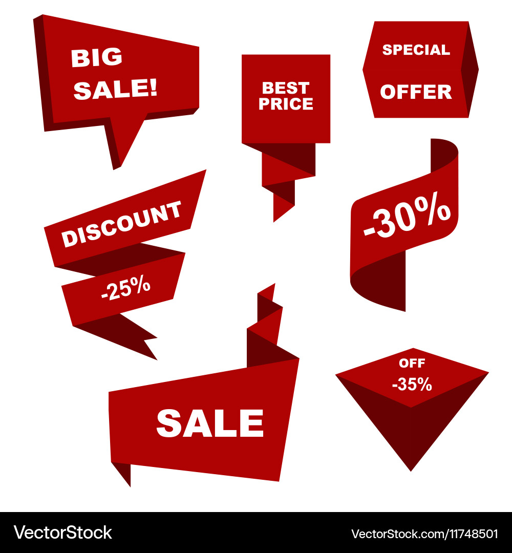 Set of stickers and labels Royalty Free Vector Image