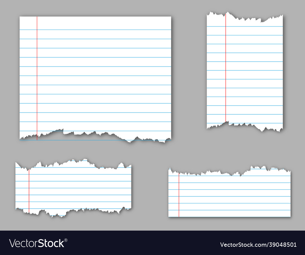 Set of torn sheet of paper Royalty Free Vector Image