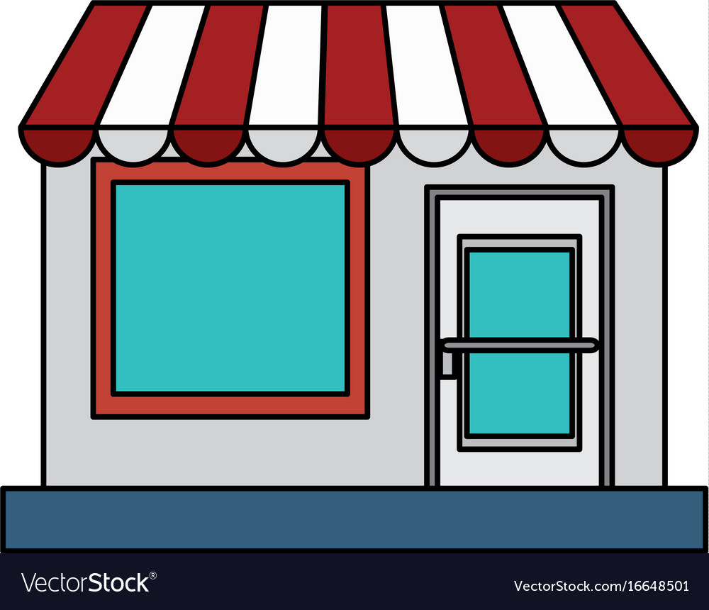 Store building front icon Royalty Free Vector Image