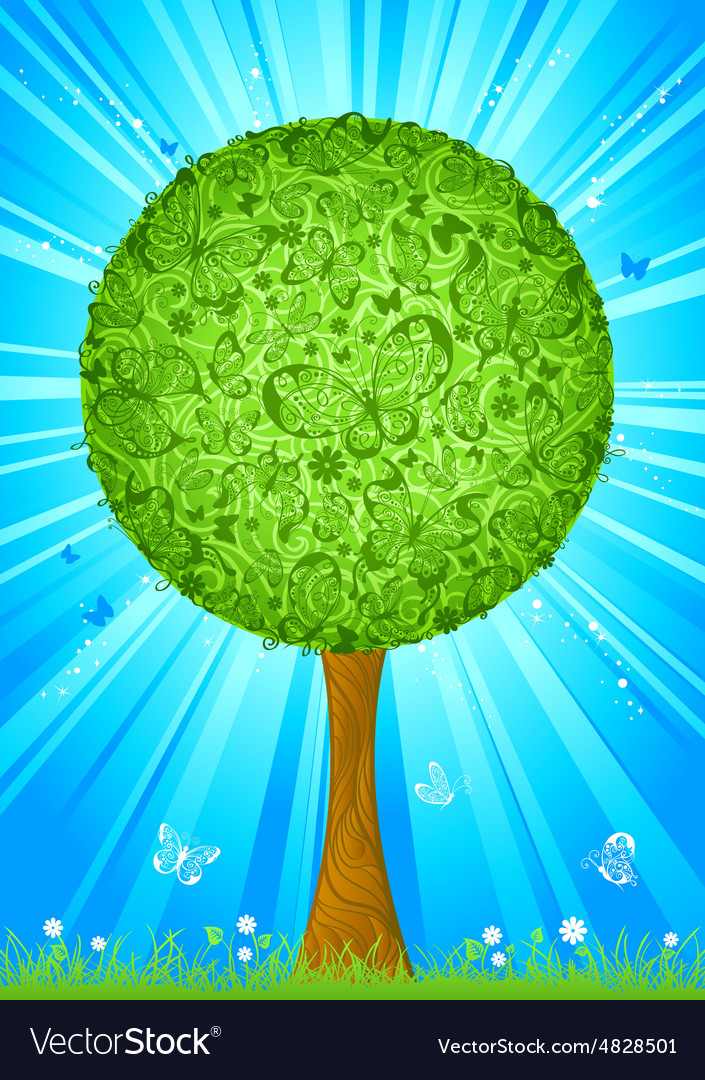 Tree with butterflies instead of leaves