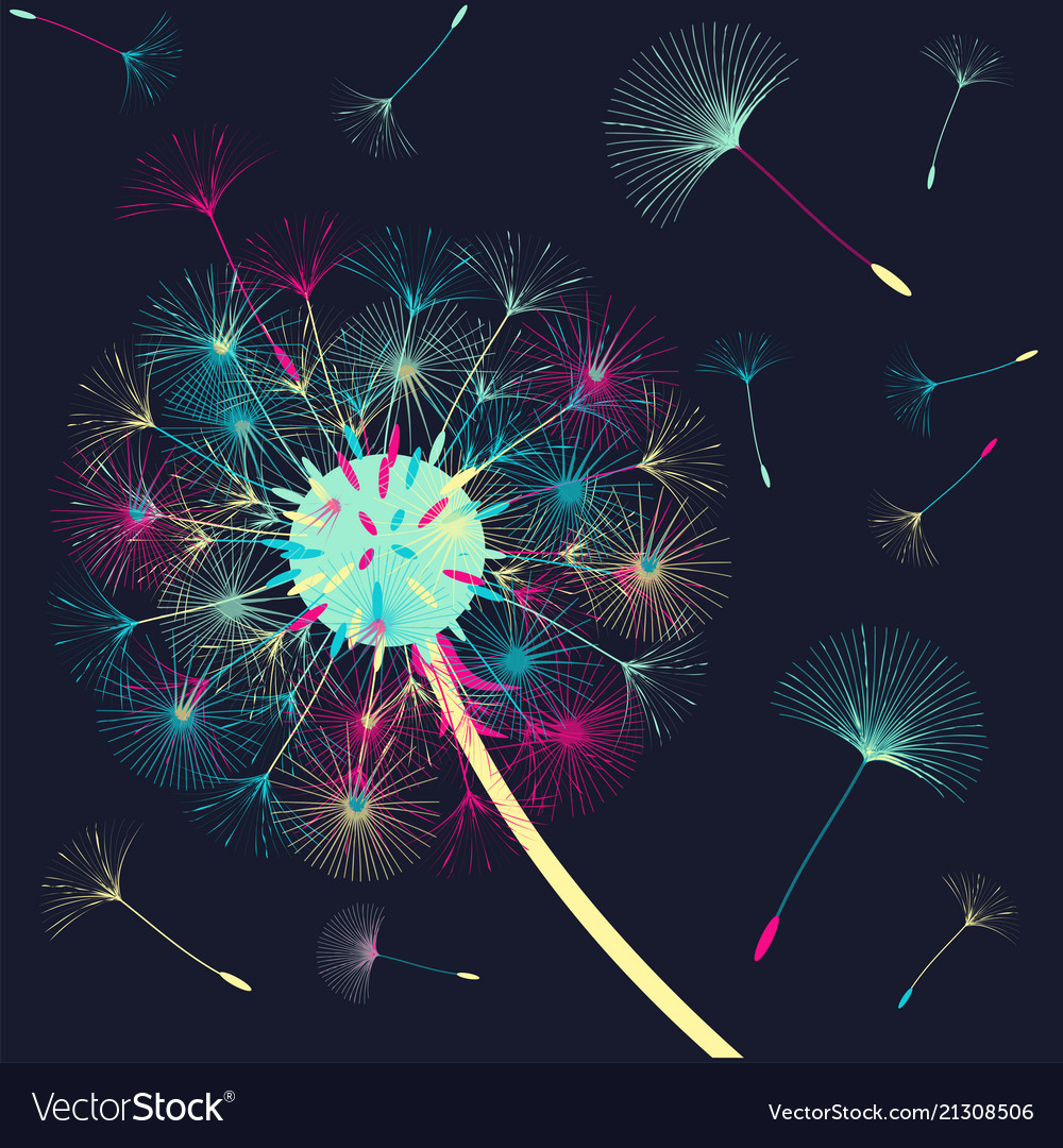 Abstract background of a dandelion for design vector image Abstract background of a dandelion for design