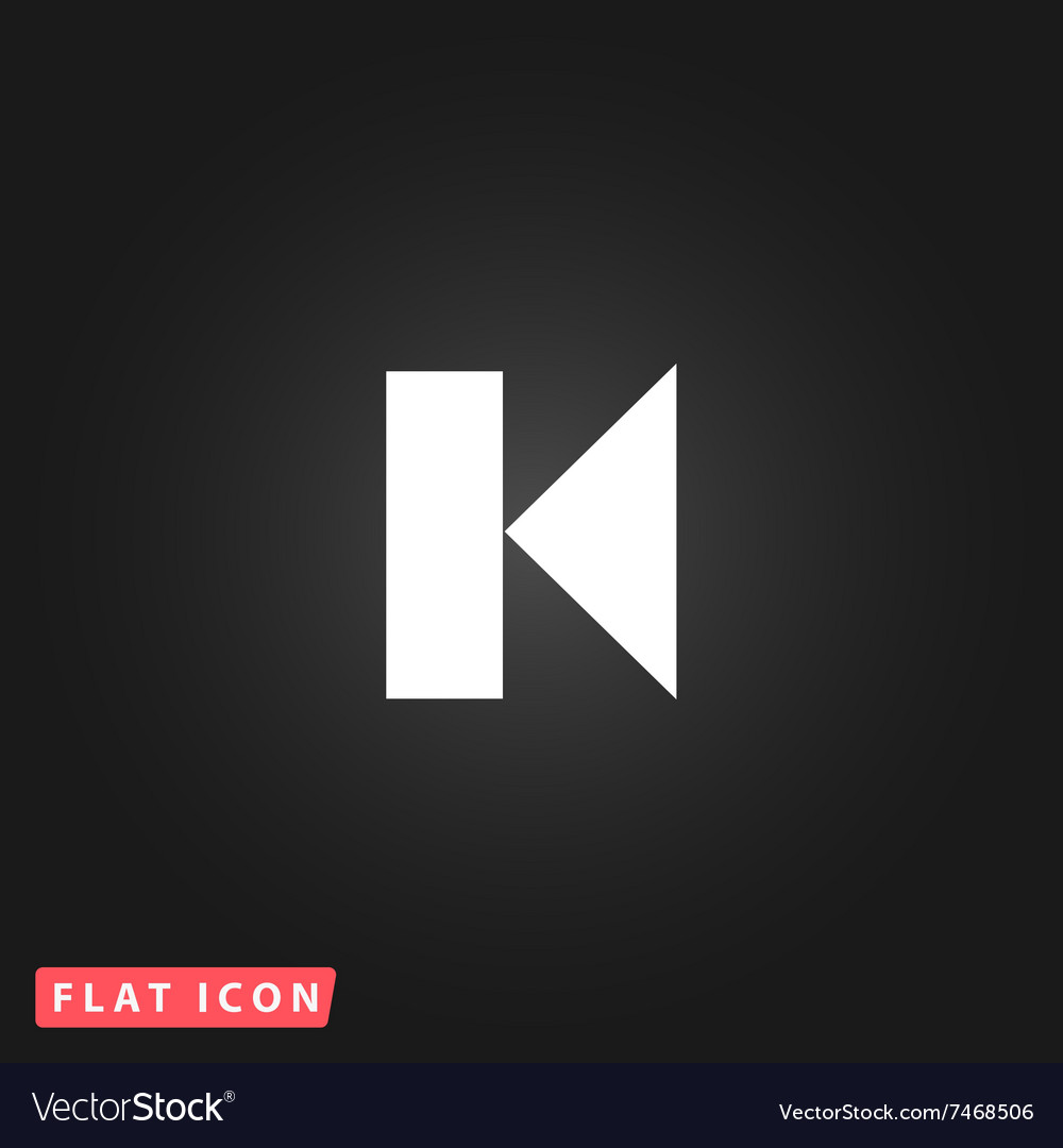Back track arrow media player control button