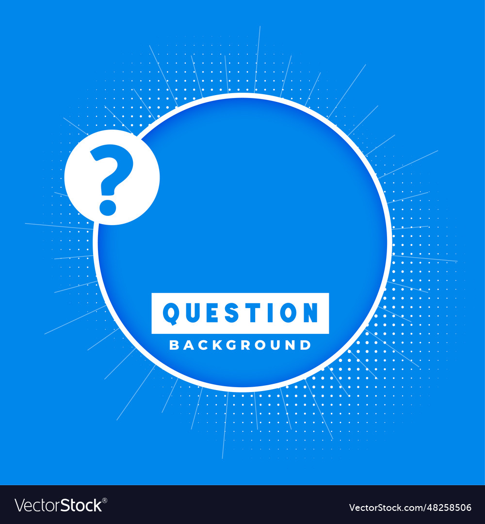Creative question mark symbol blue background