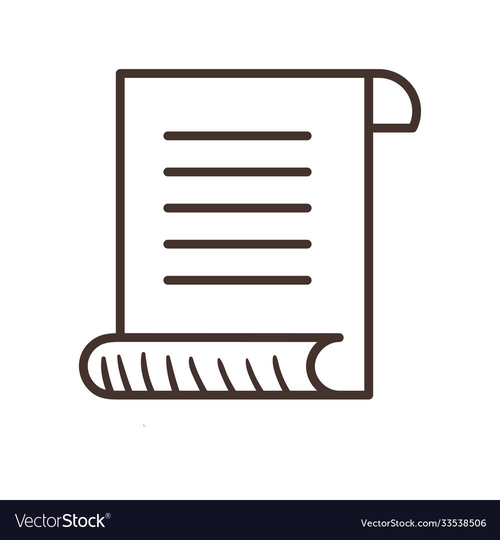 Document paper line style icon design