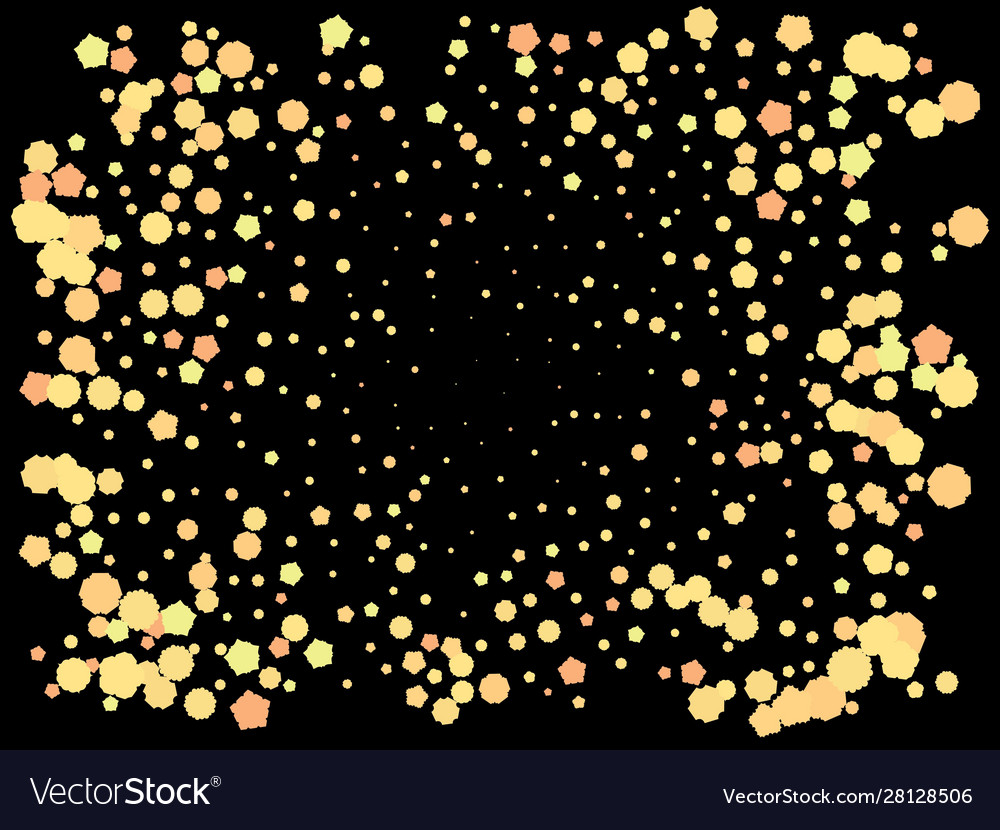 Festive falling confetti on a black background