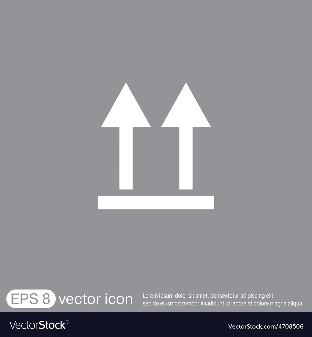 Fragile symbol arrow up logistic icon