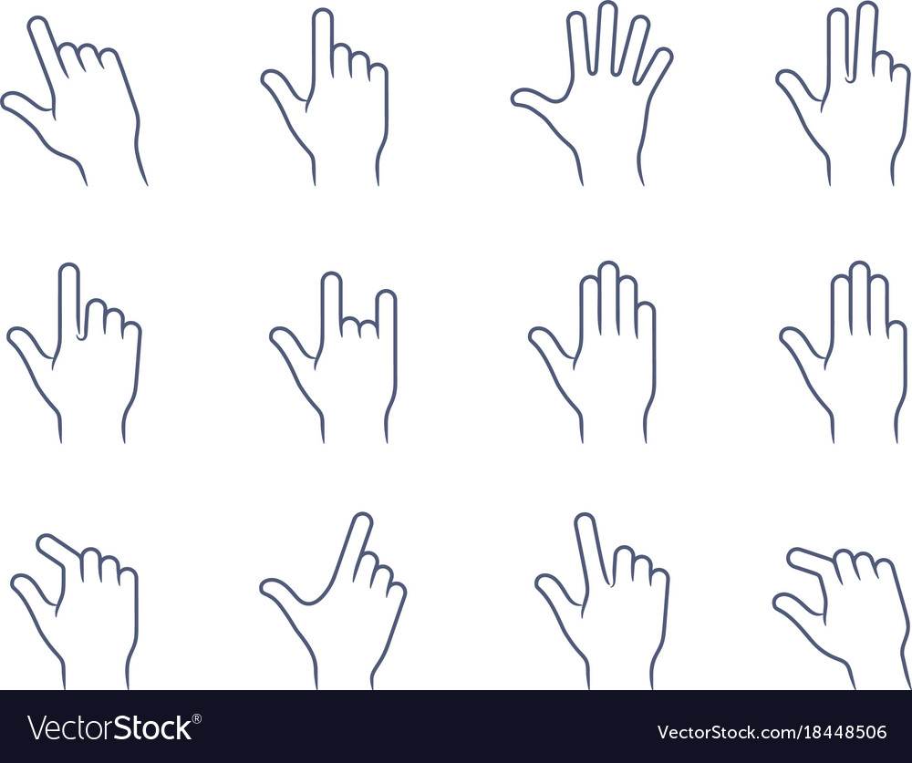 Gesture icon set
