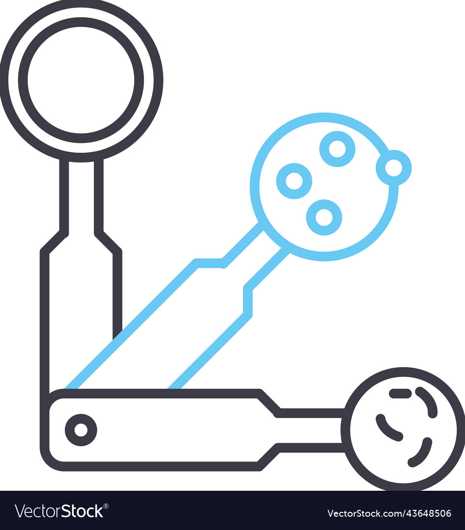 Measuring spoons line icon outline symbol