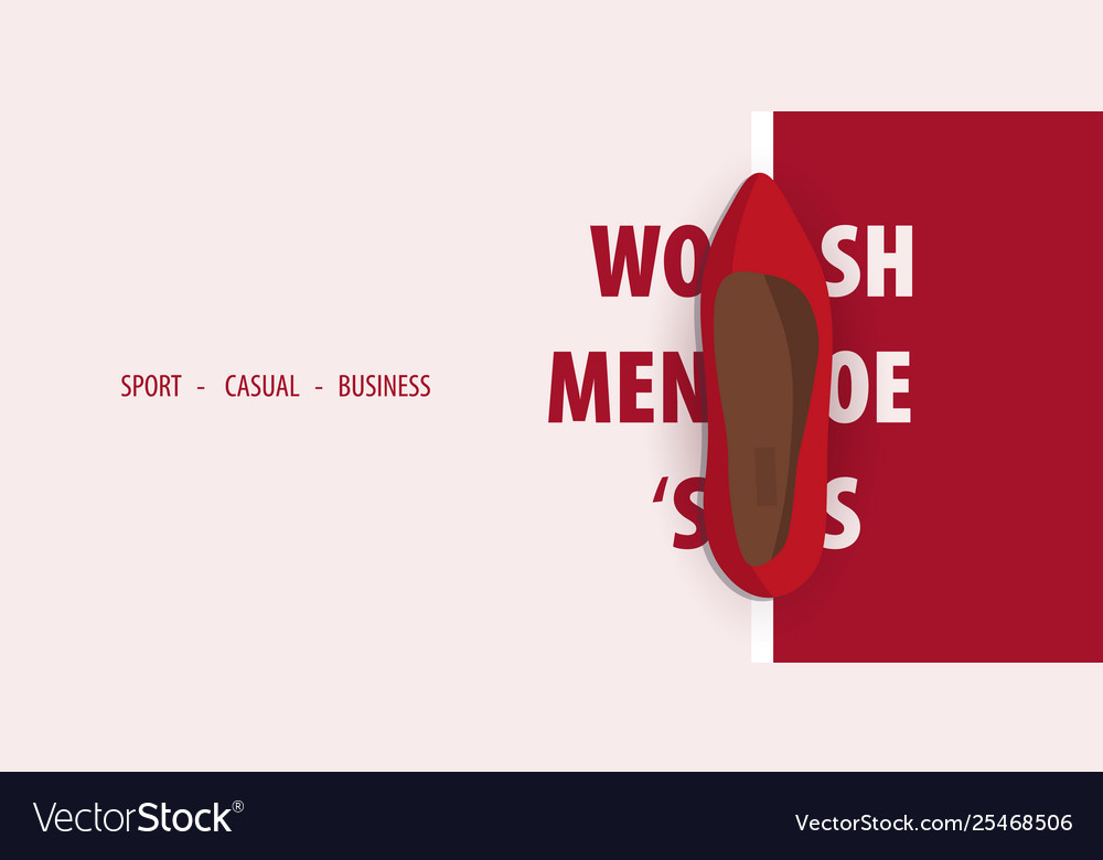 Modern banner template for shoes shop