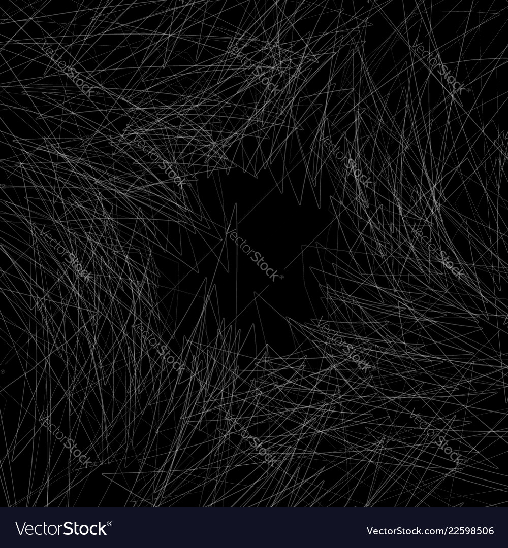 Monochrome texture with random chaotic lines vector image Monochrome texture with random chaotic lines