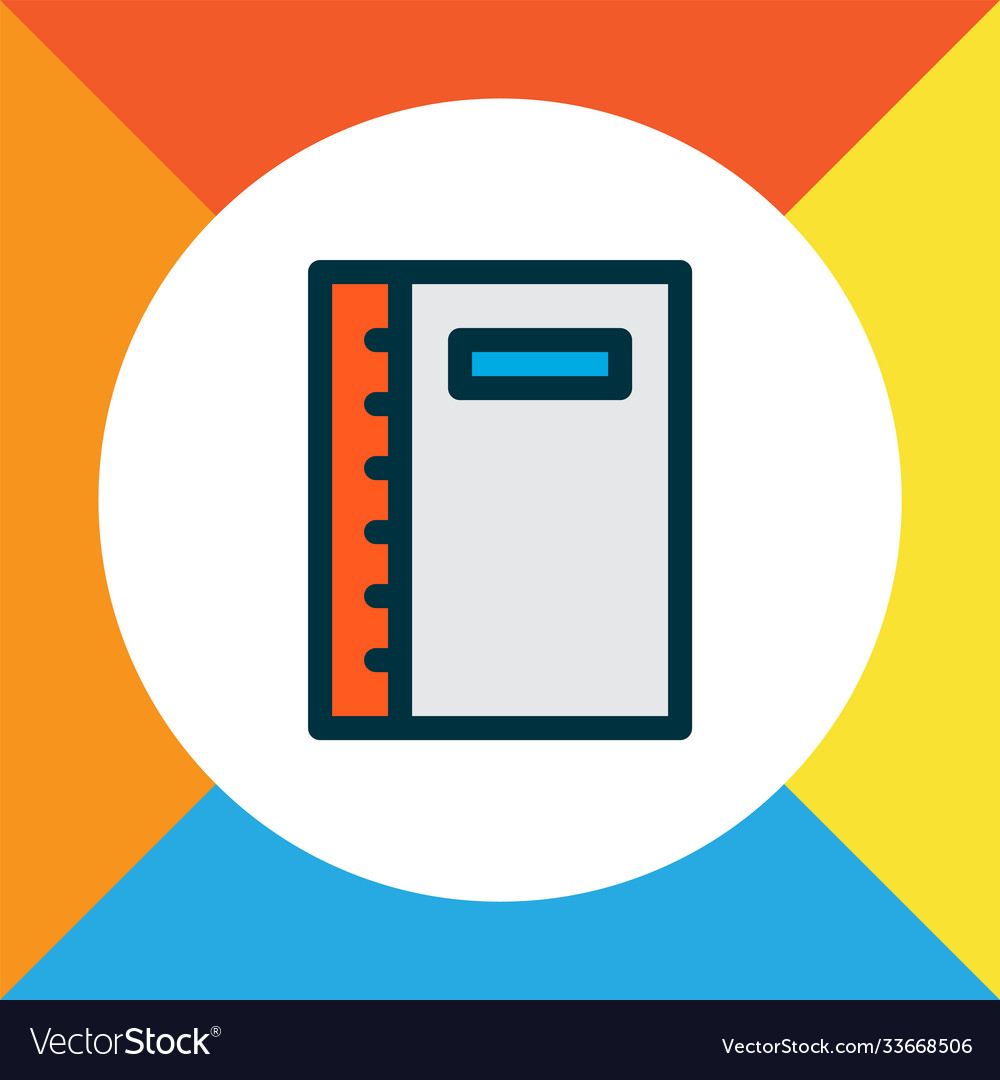 Notebook icon colored line symbol premium quality