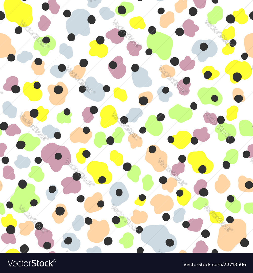 Seamless pattern with round dots and abstract