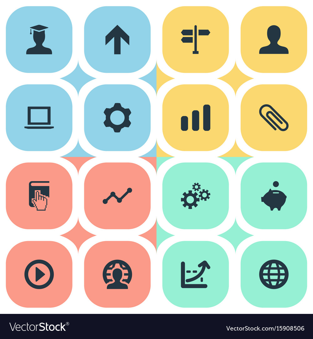 Set of simple teamwork icons