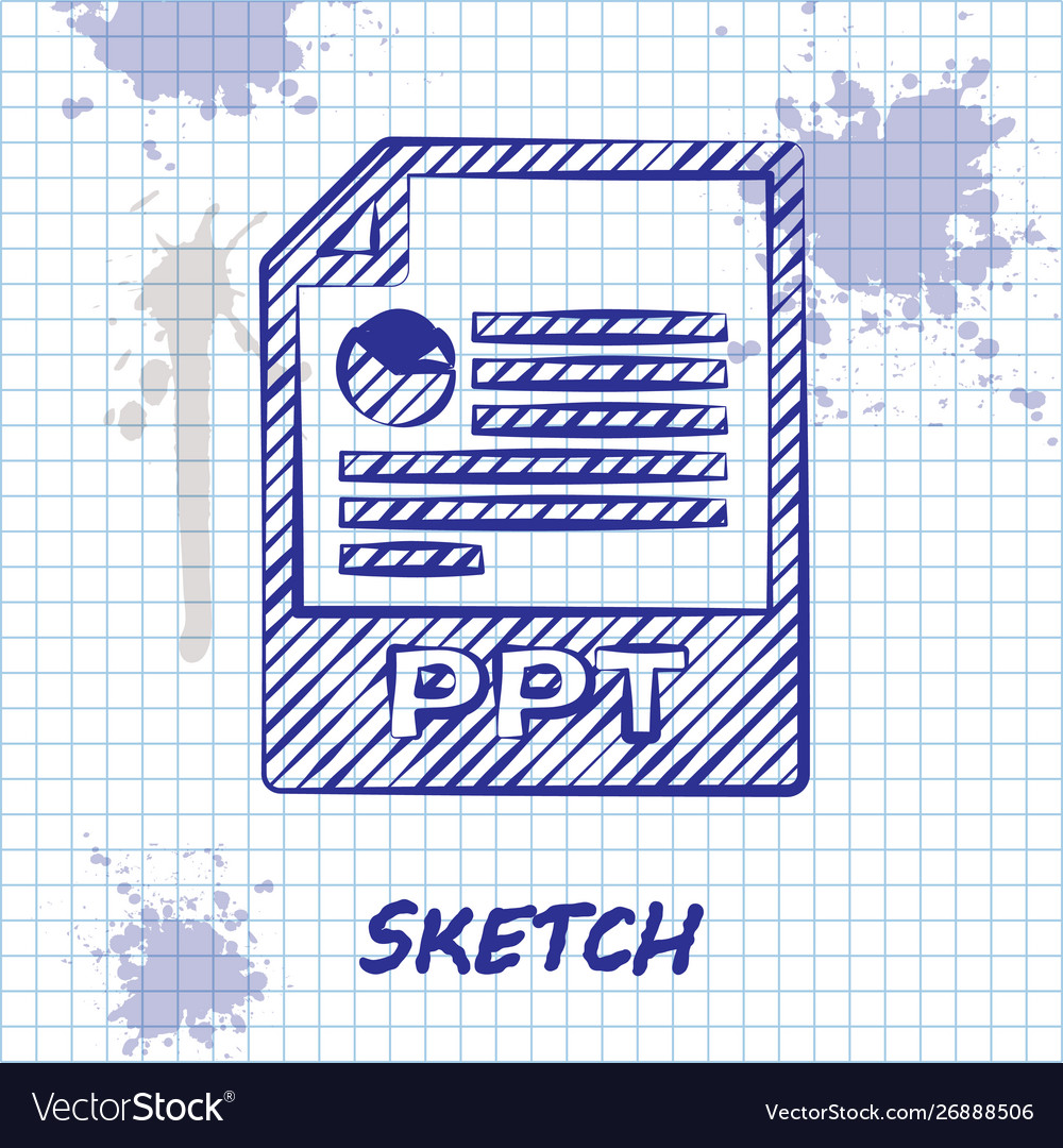 Sketch line ppt file document download button