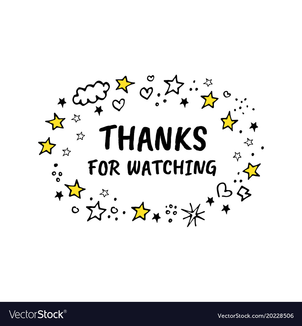 Thanks For Watching Royalty Free Vector Image Vectorstock