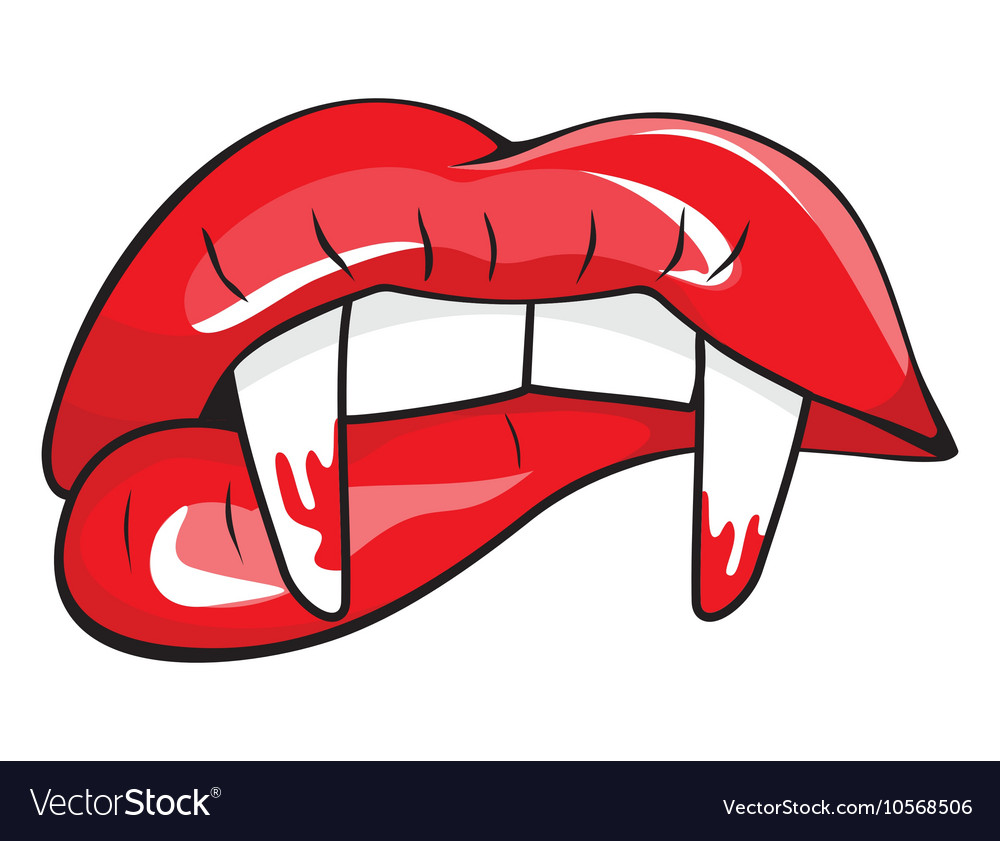 Vampire mouth - dracula Royalty Free Vector Image