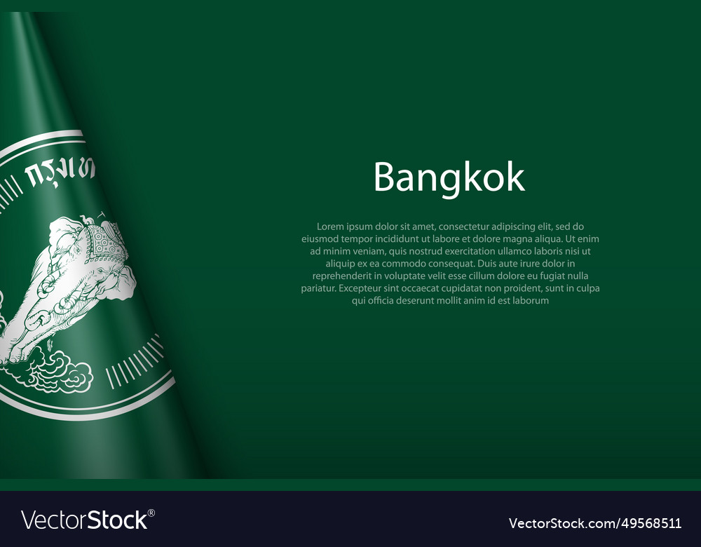 3d flag of bangkok is a city thailand Royalty Free Vector