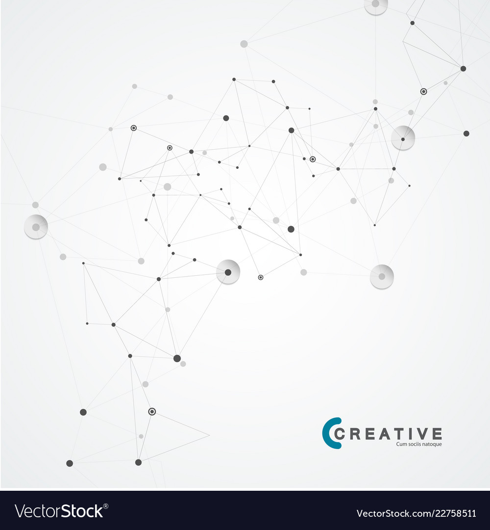 Abstract connect dots and lines vector image Abstract connect dots and lines