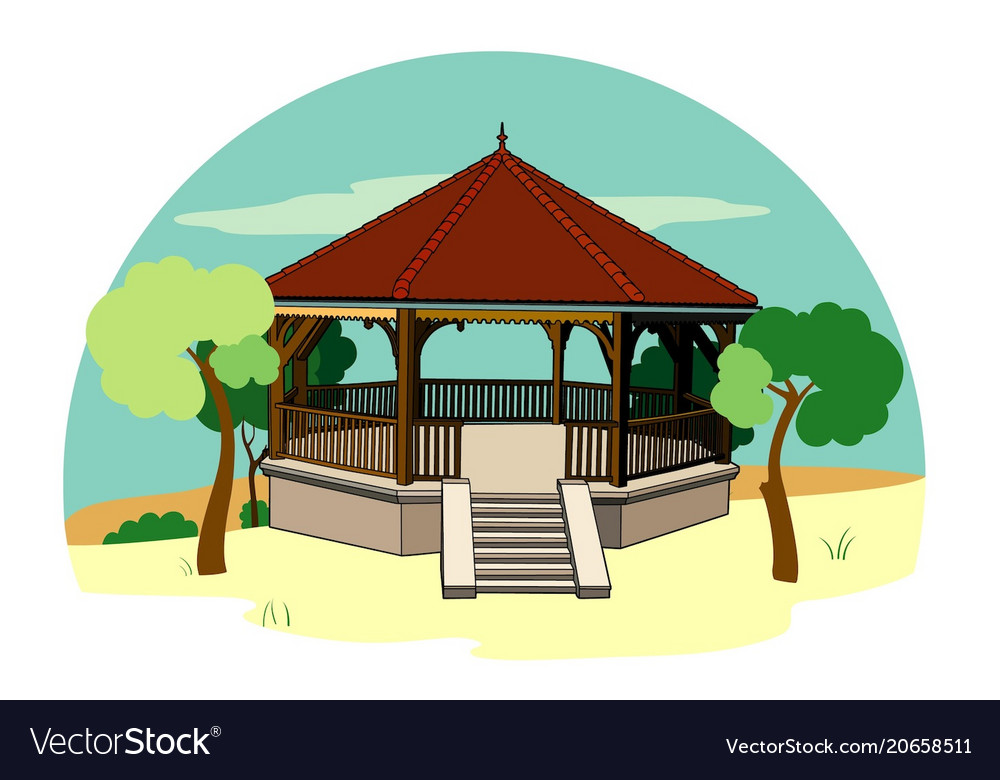 Bandstand in der Landschaft