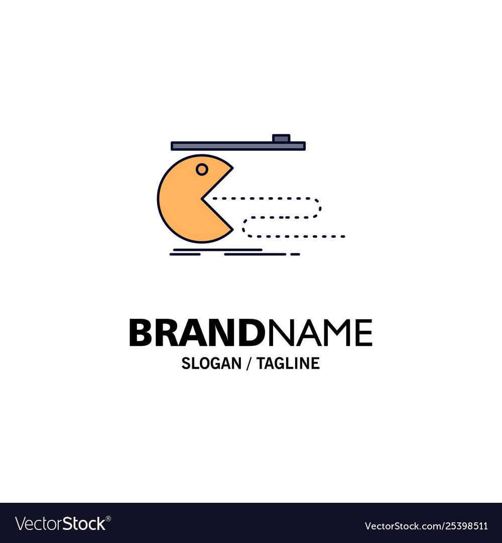 Character computer game gaming pacman flat color vector image Character computer game gaming pacman flat color