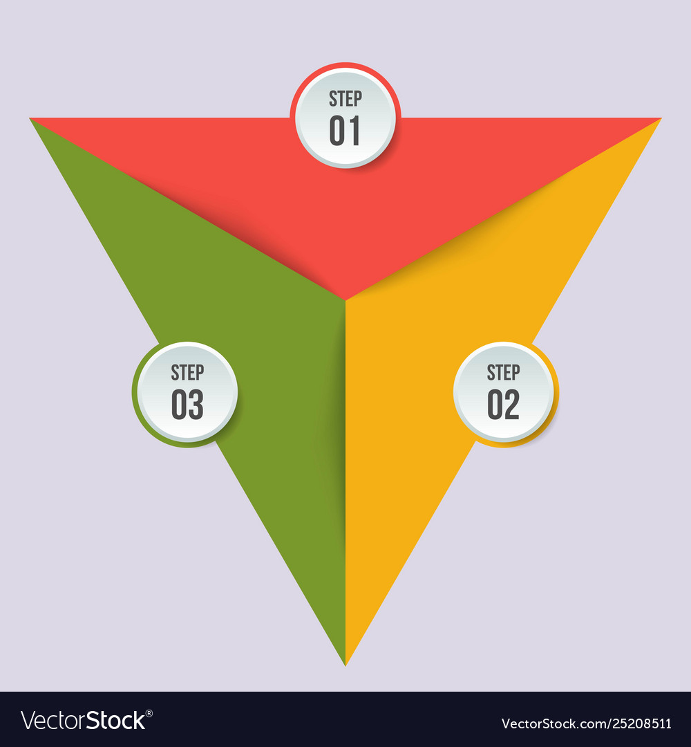 Circle chart geometric infographic with triangle
