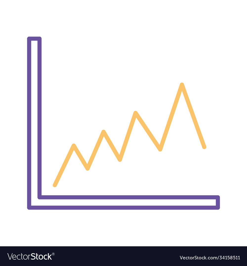 Line chart style icon design