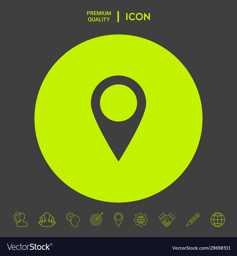 Map pointer icon graphic elements for your design