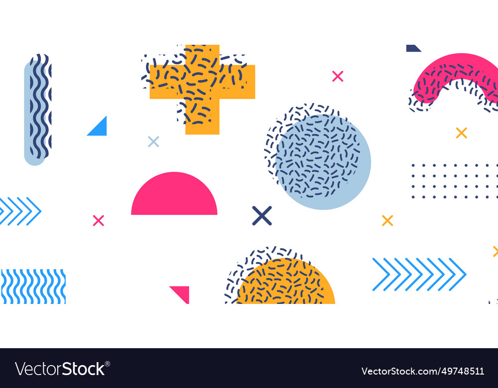 Modern abstract background with memphis elements Vector Image Modern abstract background with memphis elements