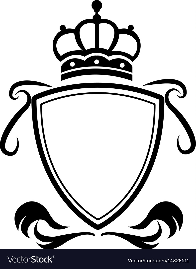 Royal Shield Crown Heraldic Ornament