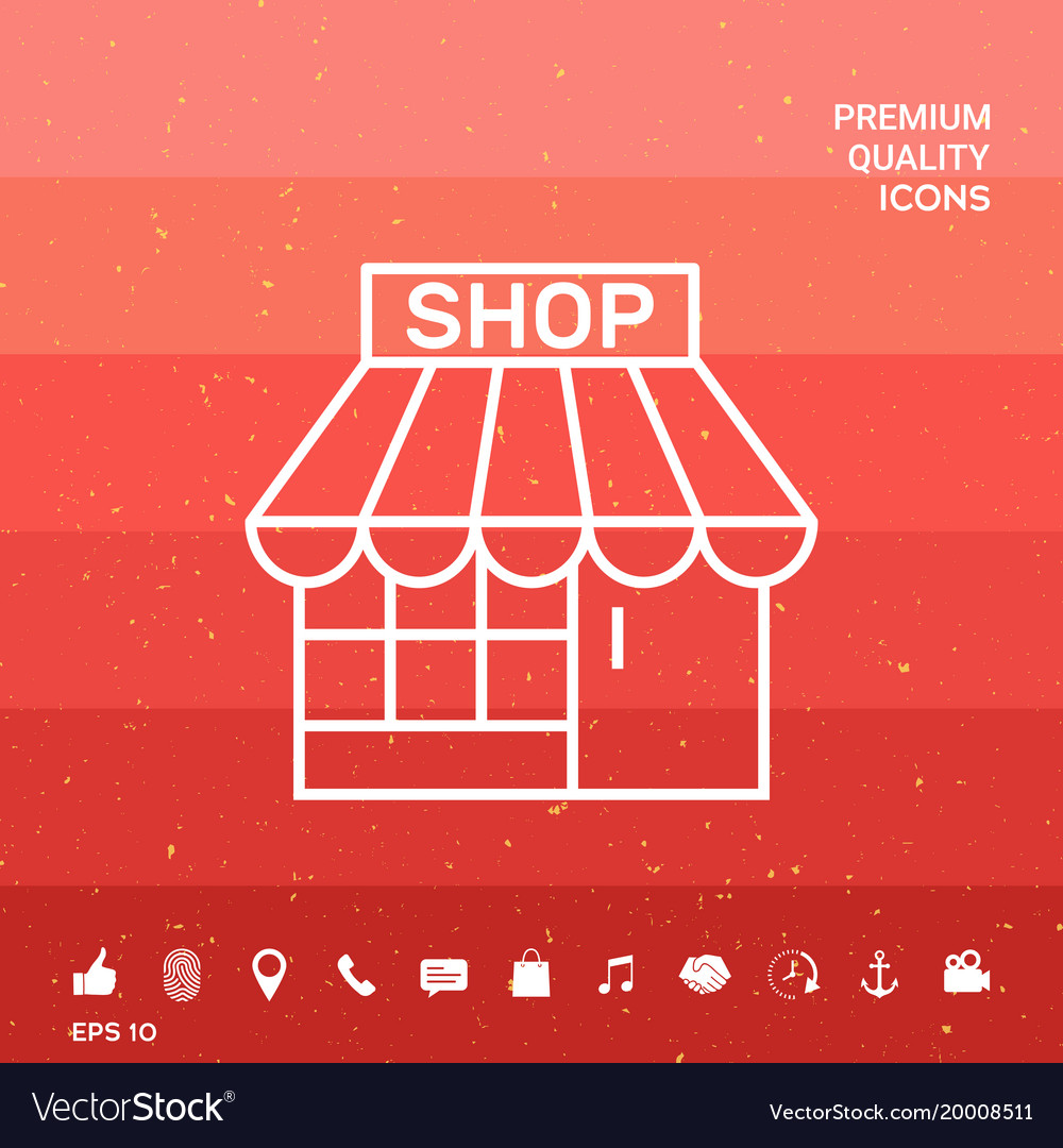 Shop symbol icon Royalty Free Vector Image - VectorStock