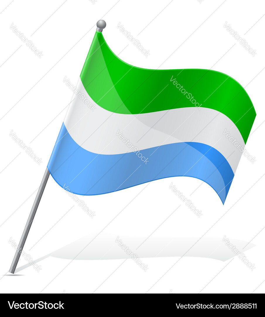 Sierra Leone Flag Royalty Free Vector Image - VectorStock