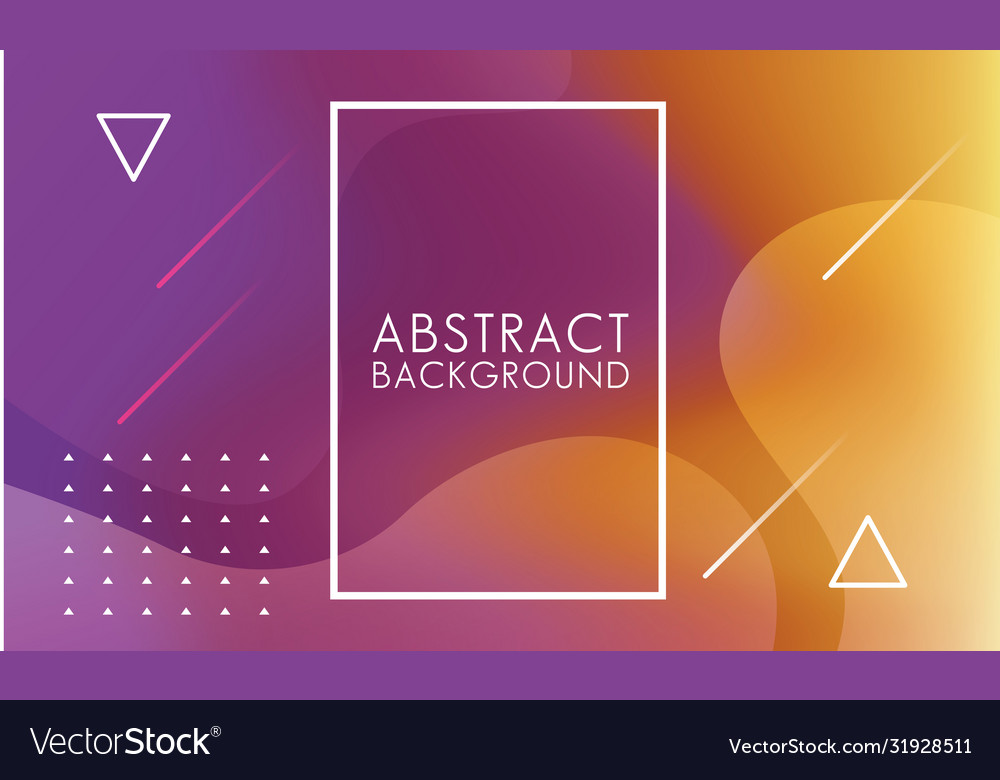Vivid colors and fluids with square frame abstract