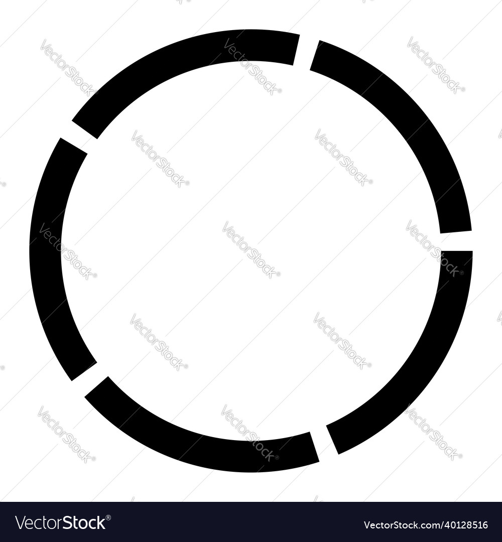 5 Teilschnitt segmentiert Kreis abstrakt gestrichelt vector image 5 Teilschnitt segmentiert Kreis abstrakt gestrichelt