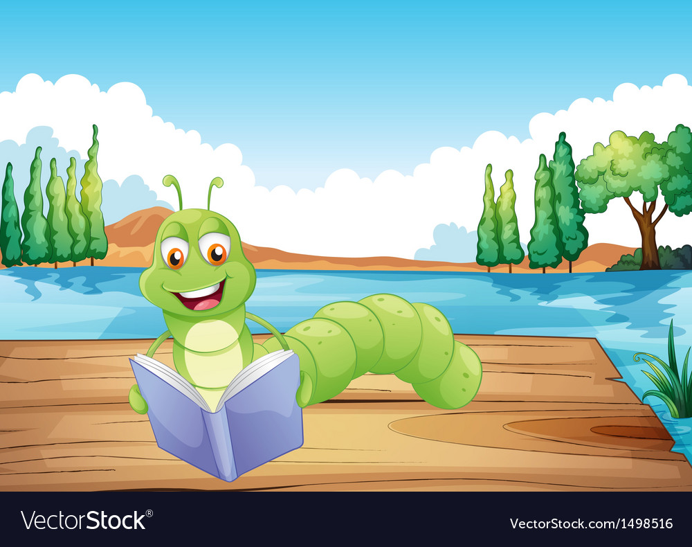 A Worm Reading A Book Royalty Free Vector Image A Worm Reading A Book Royalty Free Vector Image