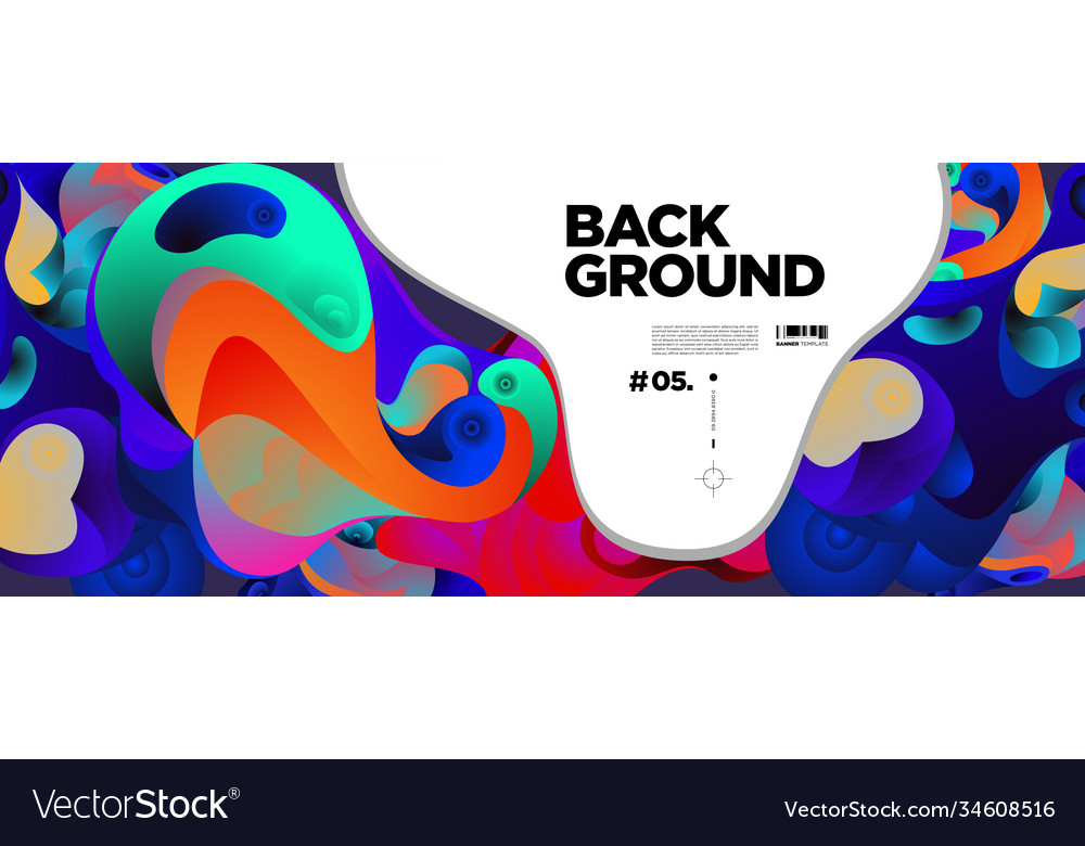 Abstract liquid shape fluid design isolated vector image Abstract liquid shape fluid design isolated