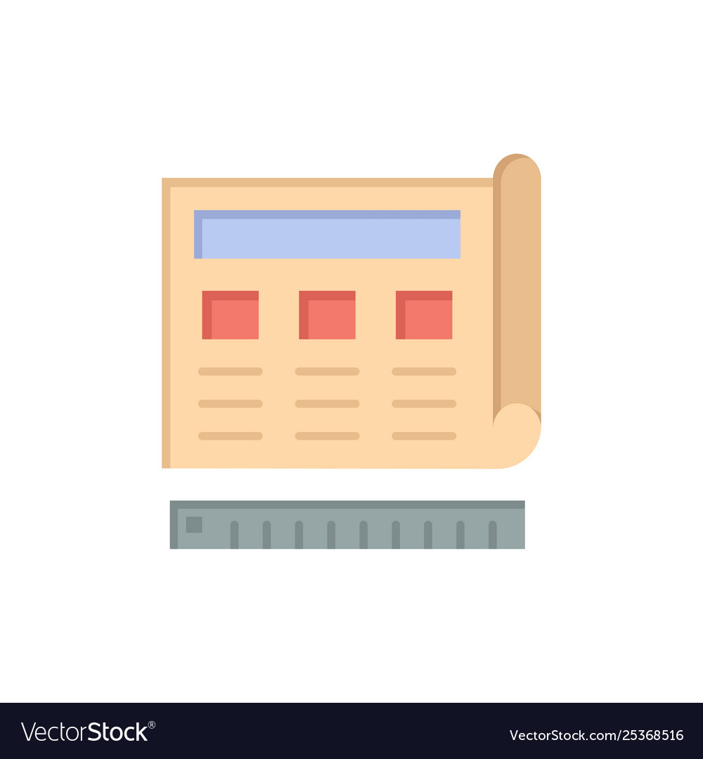Blueprint blue print website web flat color icon