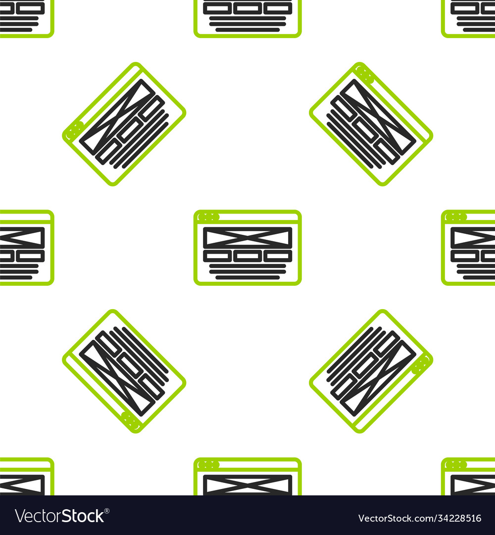 Line ui or ux design icon isolated seamless vector image Line ui or ux design icon isolated seamless