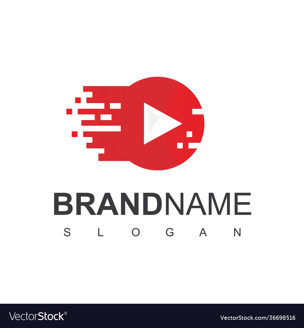 Media player logo design template Vector Image Media player logo design template