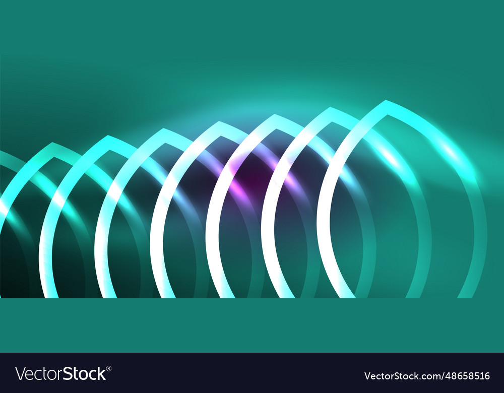 Neon lines and waves abstract background techno Vector Image Neon lines and waves abstract background techno