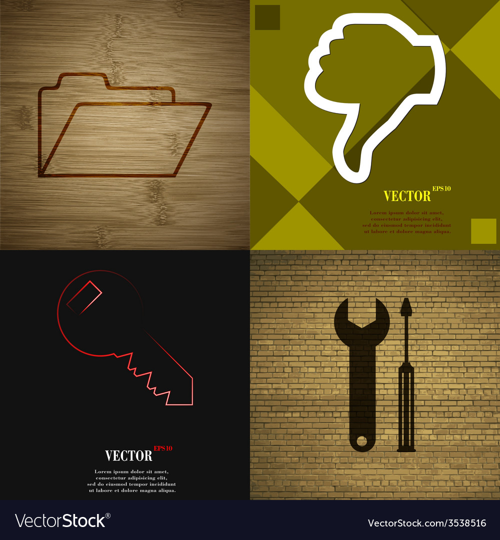 Set of abstract backgrounds with different web