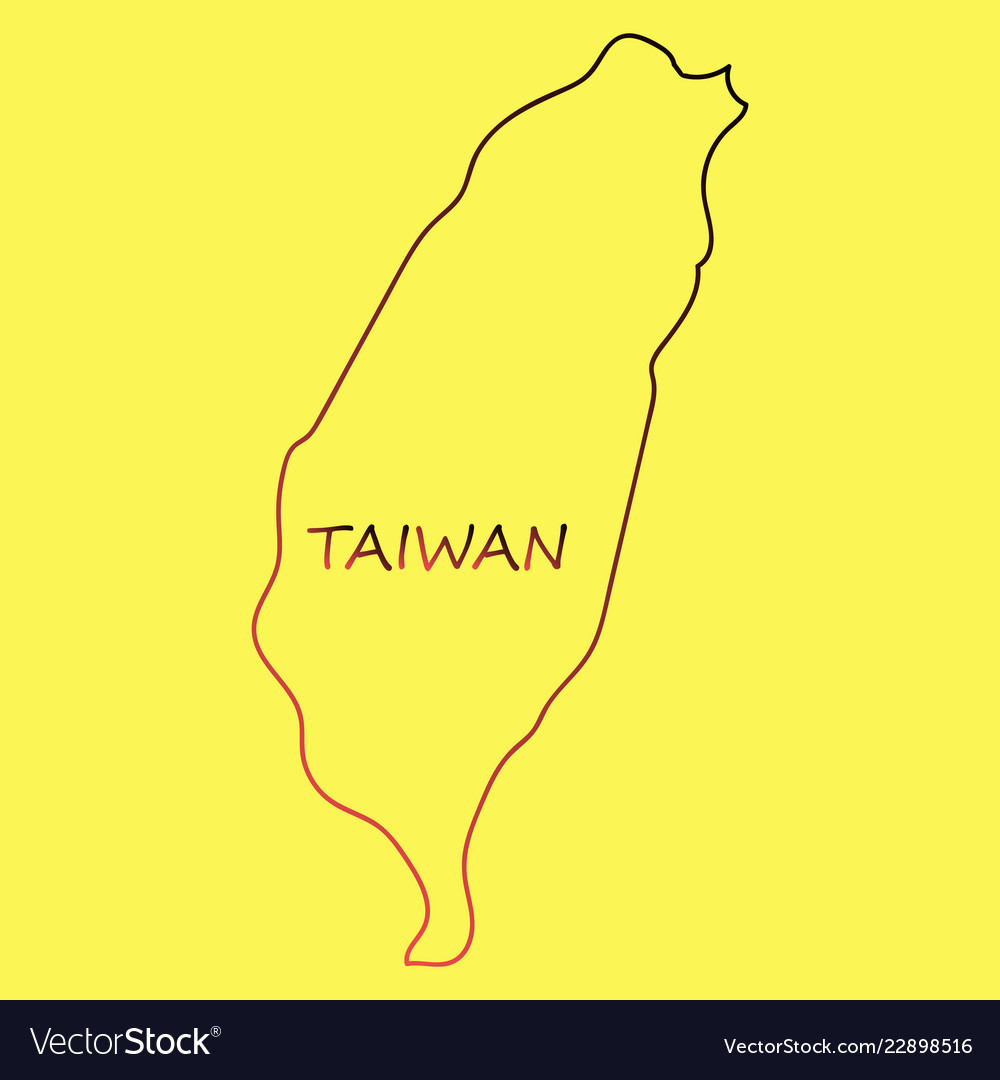 Taiwan map with shadow effect