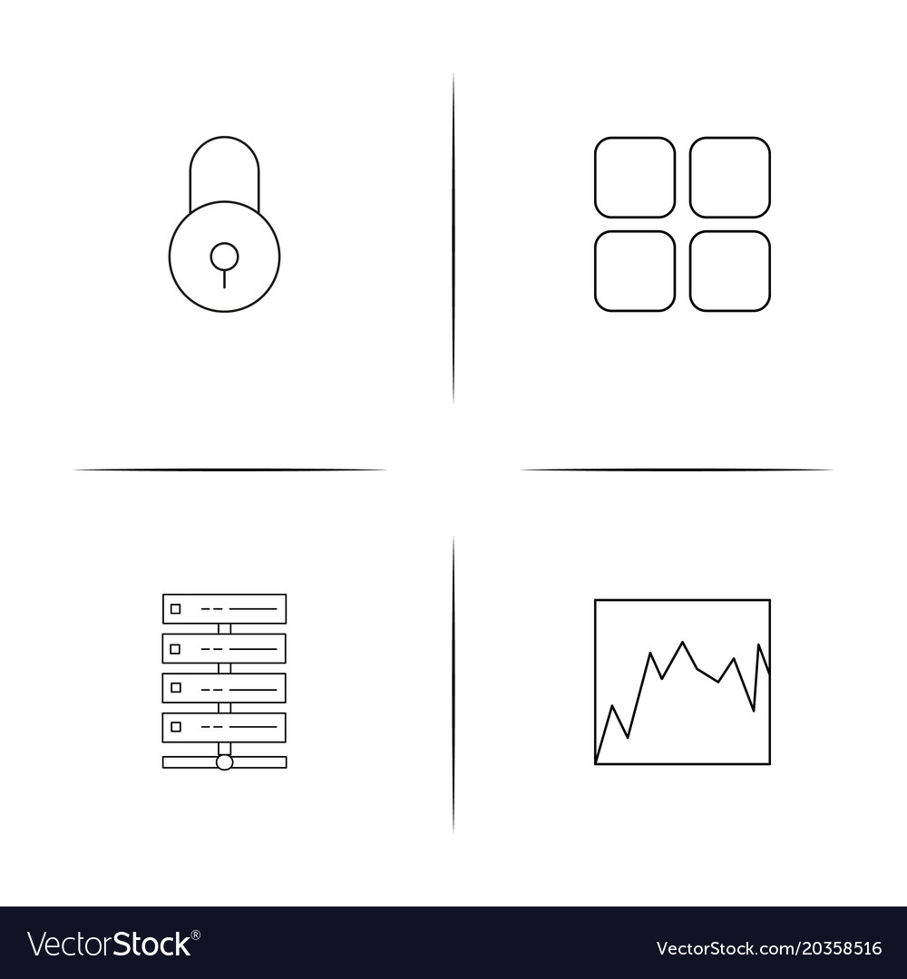 Web und Text einfache lineare Icon setsimple Umriss