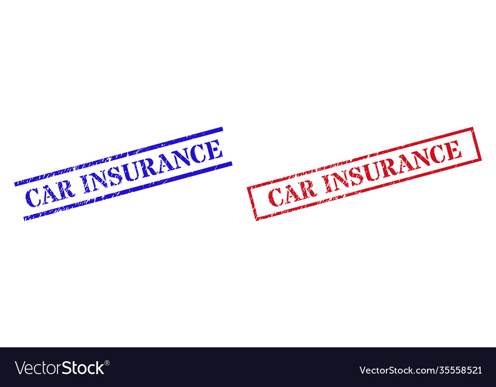 Car insurance grunge rubber stamp seals Royalty Free Vector