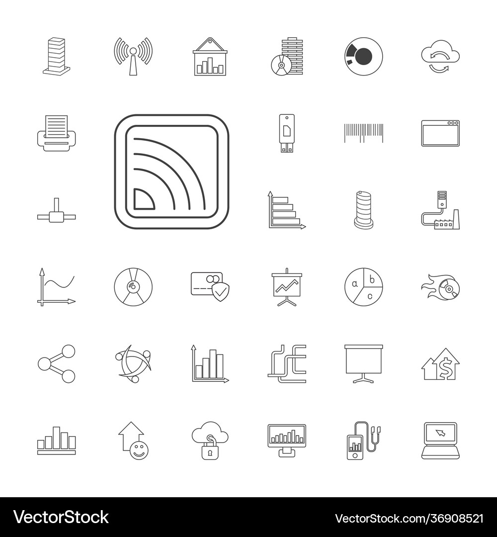 Data icons Royalty Free Vector Image - VectorStock