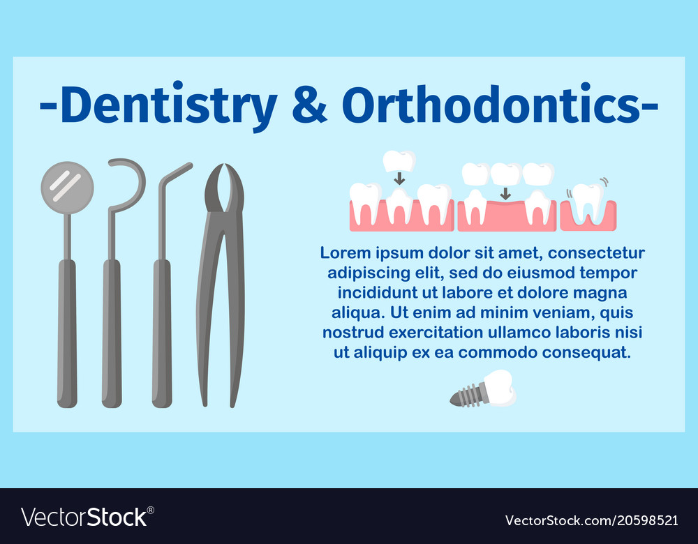 Dental Clinic Banner Royalty Free Vector Image