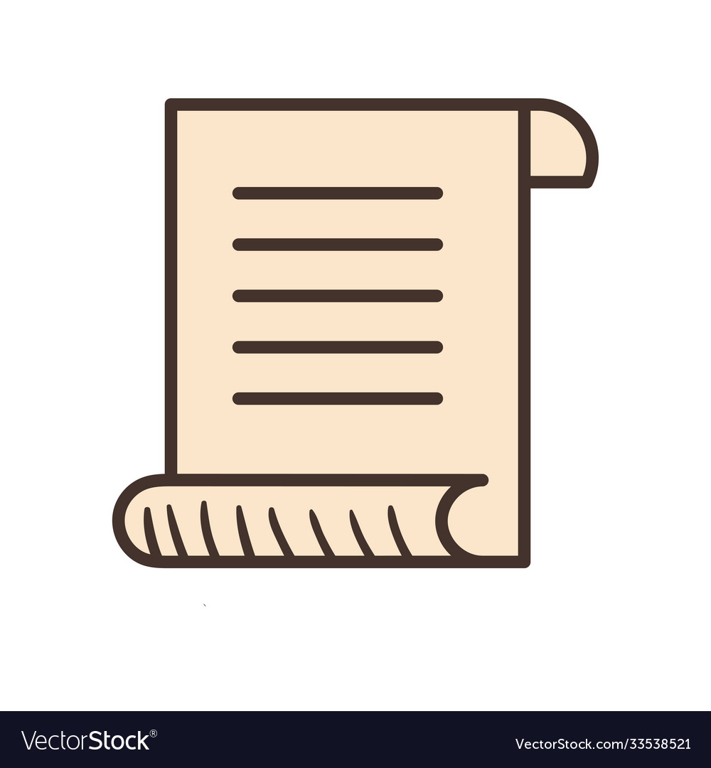 Document paper line and fill style icon