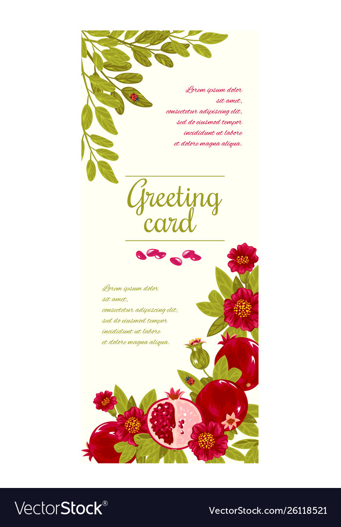 Floral greeting card template for flower shops