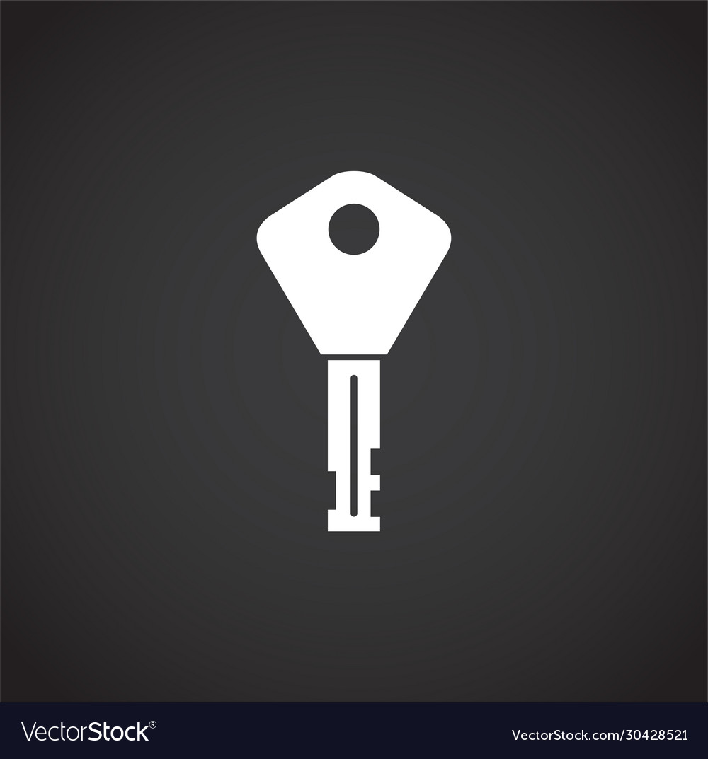 Key icon on background for graphic and web design vector image Key icon on background for graphic and web design