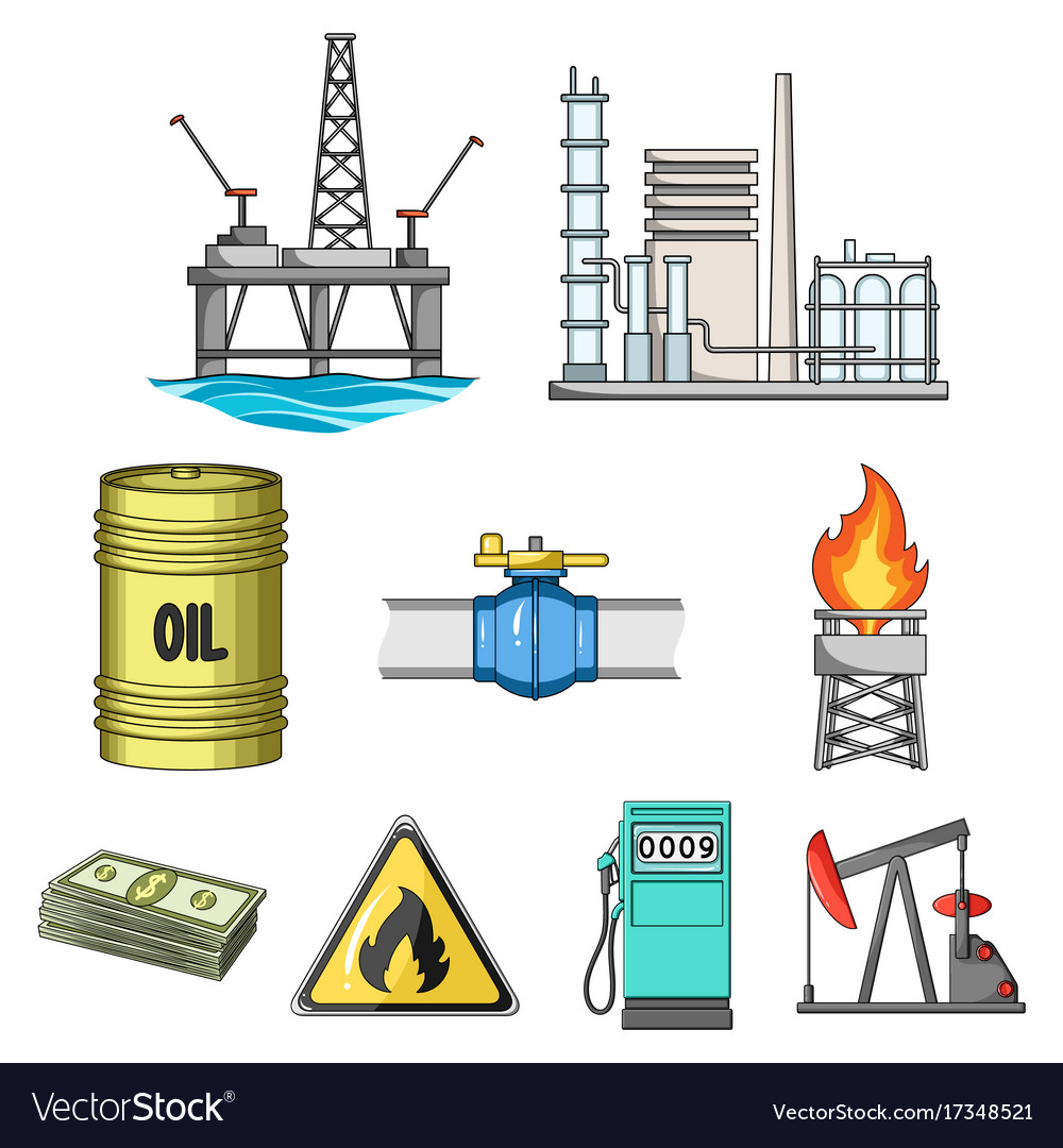 Oil rig pump and other equipment for recovery Vector Image